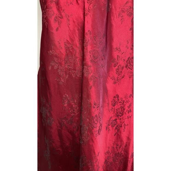 Vintage California Miss M Red Lace Slip Dress Lingerie Nightgown Nightie Gothic - Picture 9 of 15